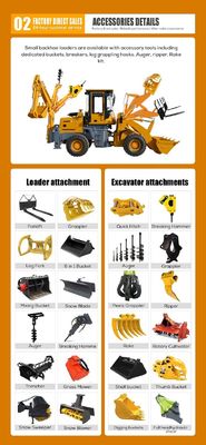 BOXINHUASHENG Гидравлический насос загрузчик Backhoe Присоединение Front End загрузчик с Backhoe