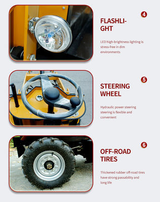 CE EPA Backhoe Battery 4 Wheel Drive Малые электрические погрузчики с электрическим стартом