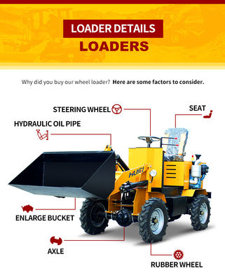 CE EPA Backhoe Battery 4 Wheel Drive Малые электрические погрузчики с электрическим стартом